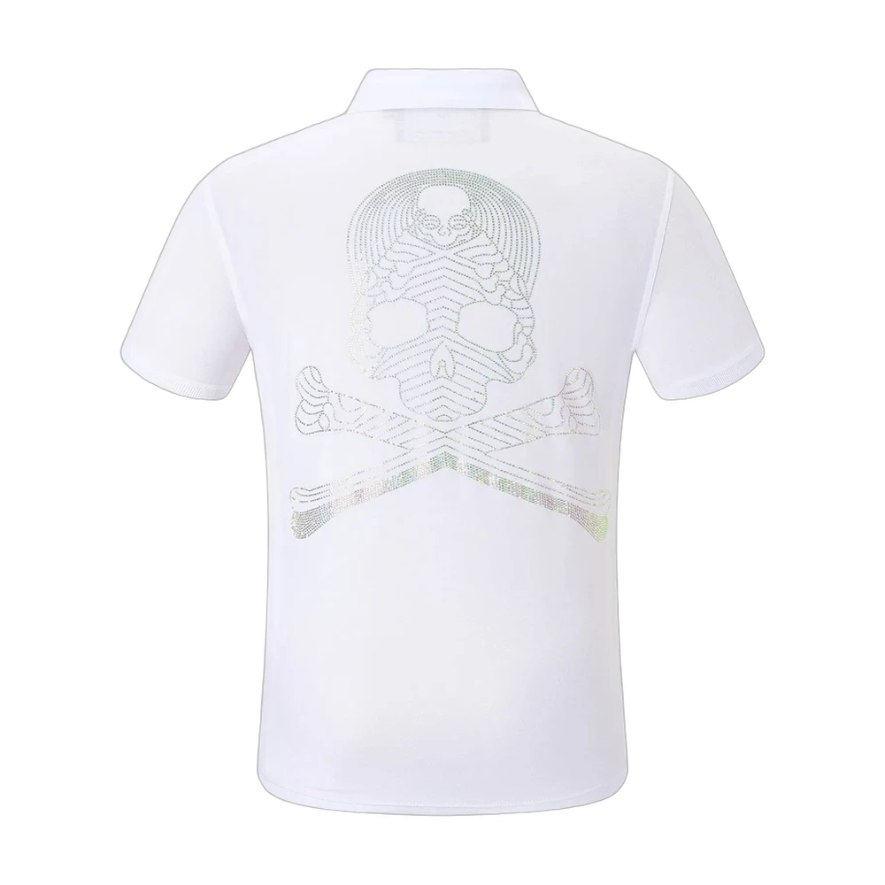 Philipp Plein Rhinestone Skull Polo