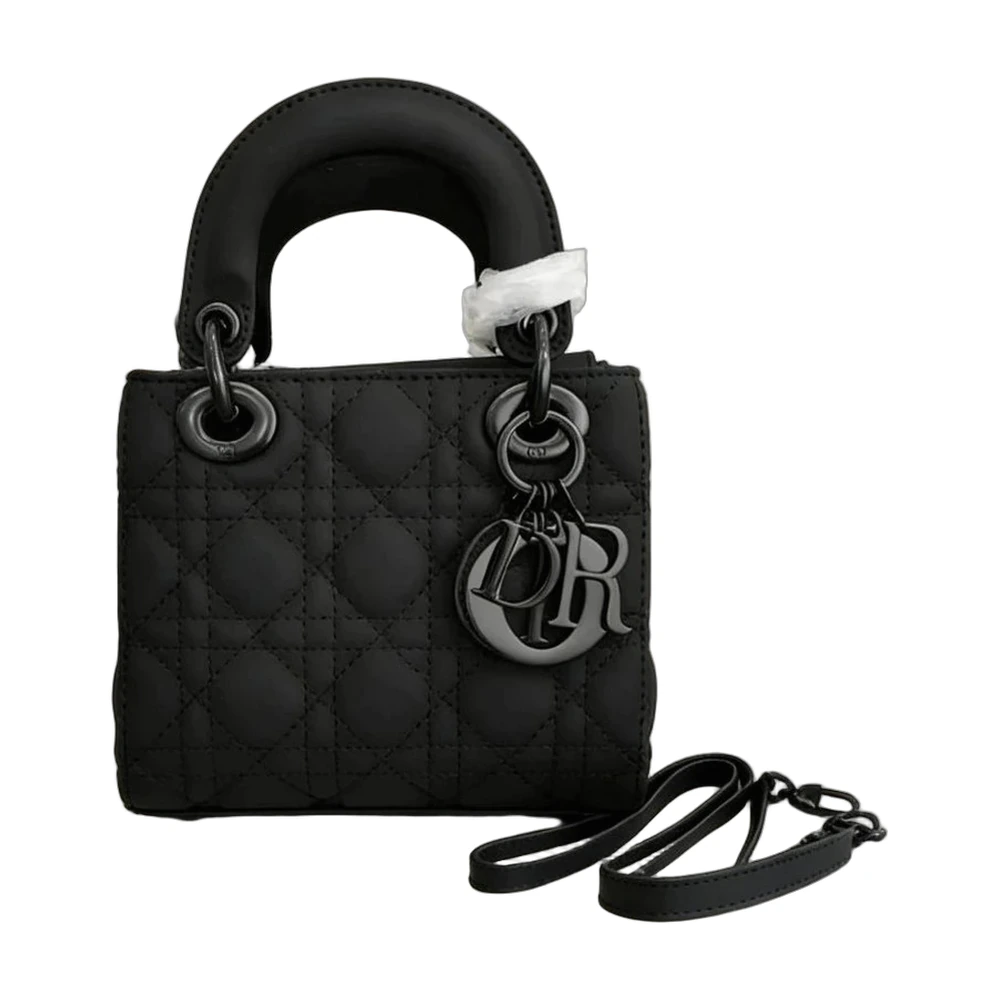 Lady Dior Mini Ultra-Matte Cannage Black