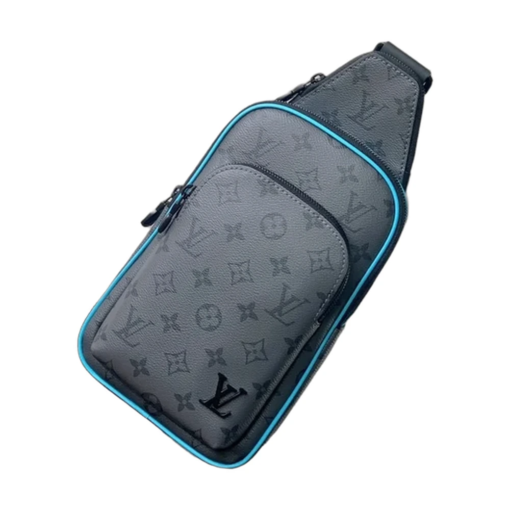 Louis Vuitton Avenue Sling Bag Monogram Eclipse Blue Trim