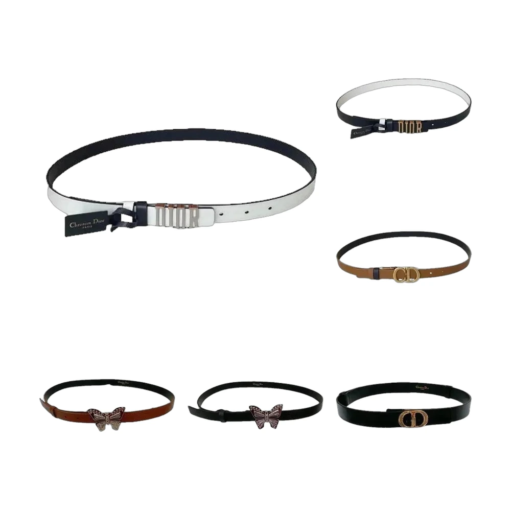 Dior CD Buckle Slim Belt Set
