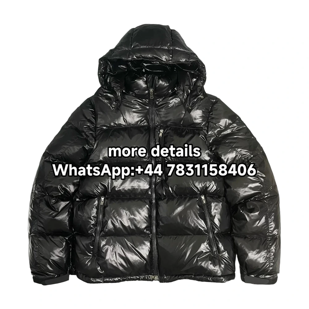 Glossy Hooded Down Puffer Jacket