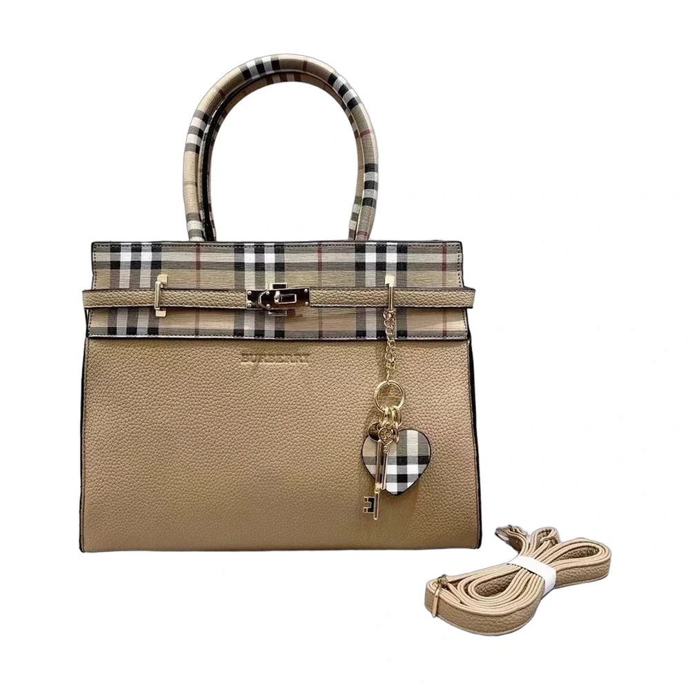 Burberry Check Top Handle Tote