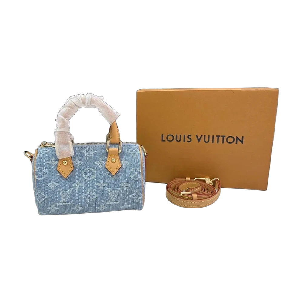 Louis Vuitton Nano Speedy Blue Denim Monogram