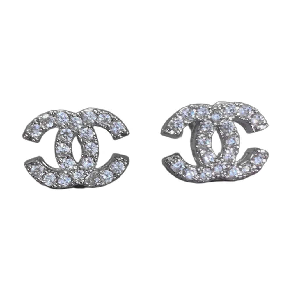Chanel Cc Crystal Studs