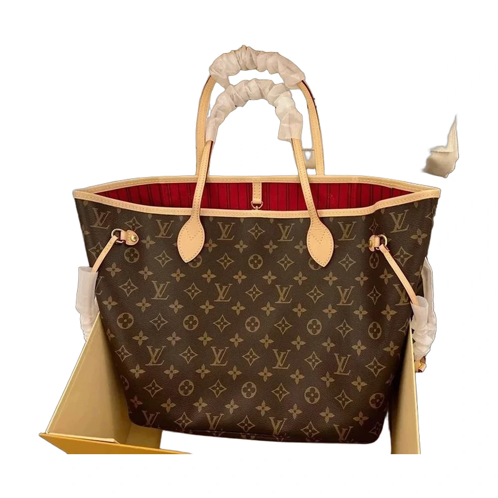 Louis Vuitton Neverfull MM Monogram Red Interior