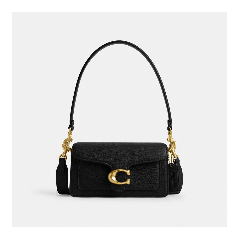 Coach Tabby 20 Shoulder Bag Black Pebble Leather