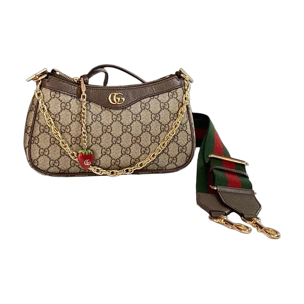 Gucci Ophidia GG Shoulder Bag with Web Strap