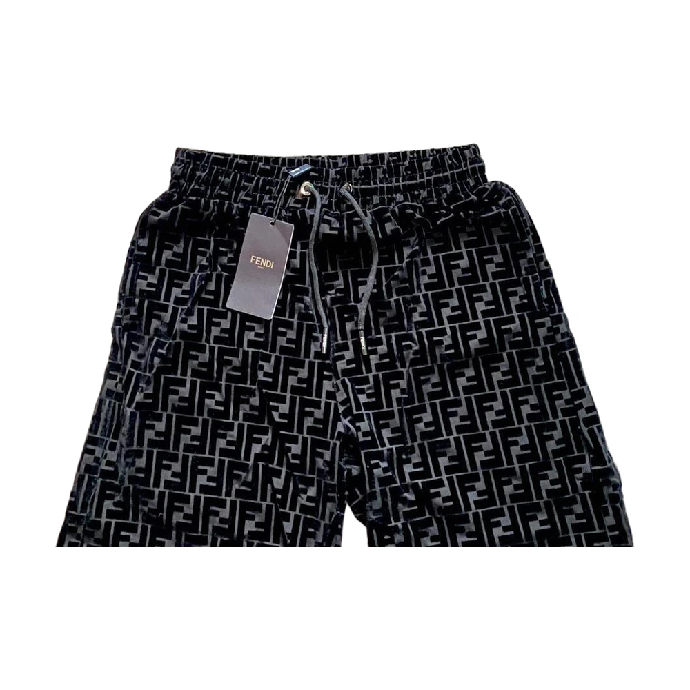 Fendi FF Monogram Tee + Shorts Set Black