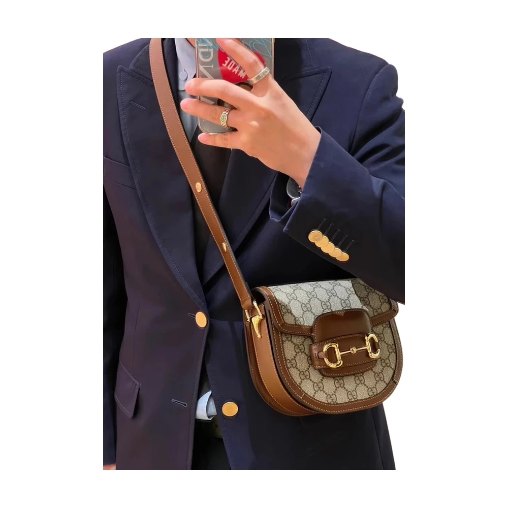 Gucci Horsebit 1955 Shoulder Bag GG Supreme/Brown