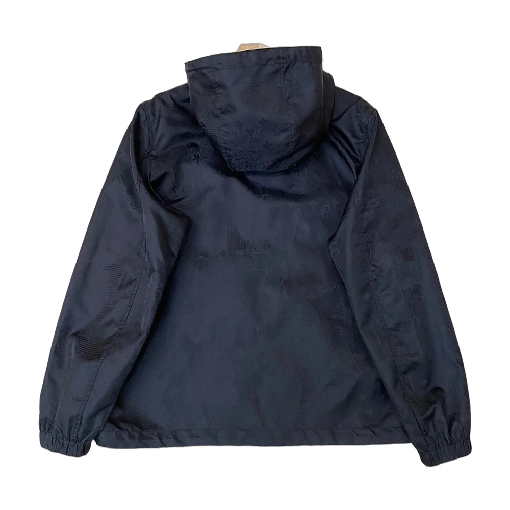 Navy Hooded Windbreaker Jacket