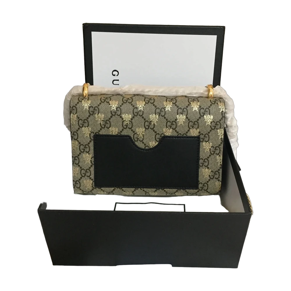 Gucci Padlock GG Supreme Shoulder Bag Beige/Ebony