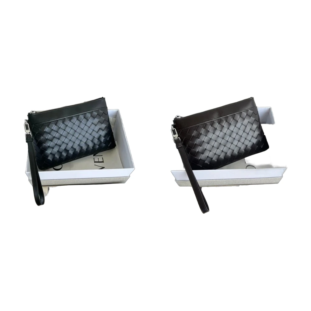 Bottega Veneta Intrecciato Woven Leather Clutch