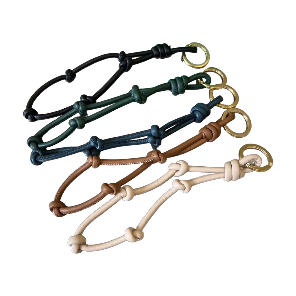 Bottega Veneta Knot Leather Keychain