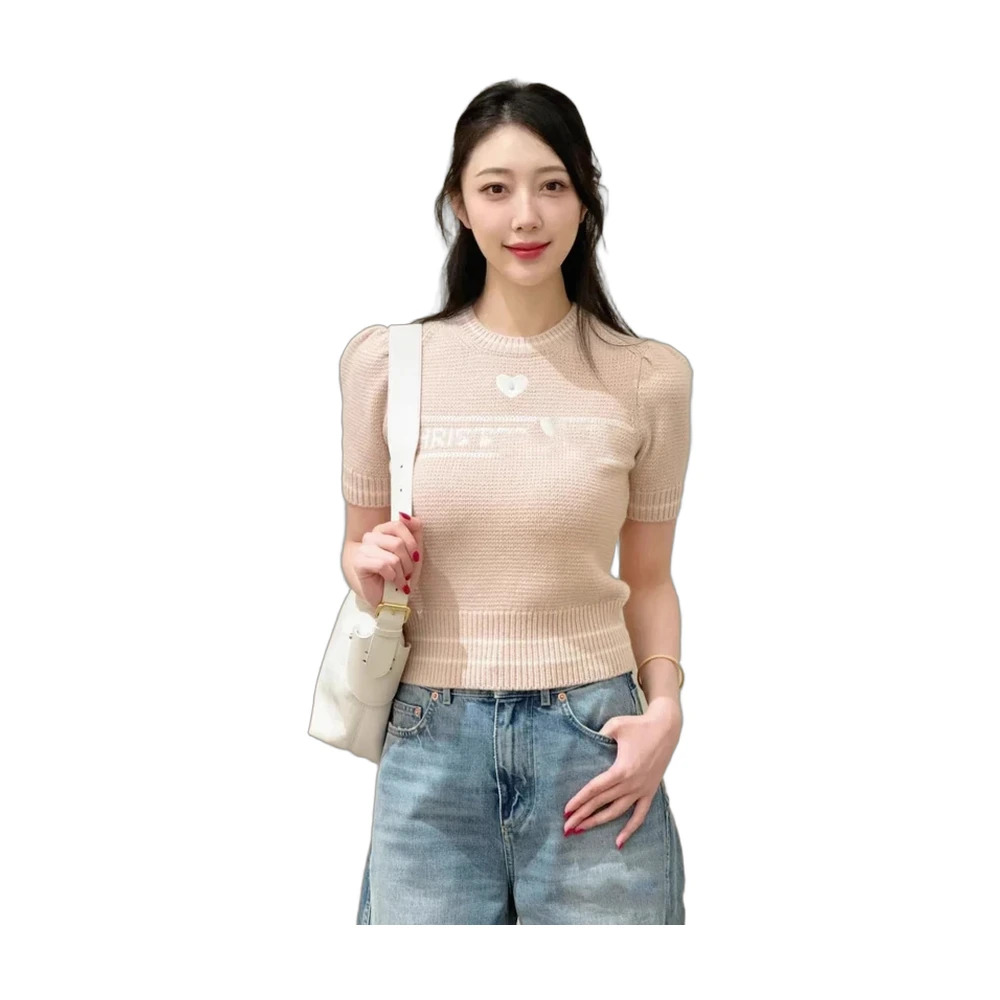 Dior Paris Heart Knit Top