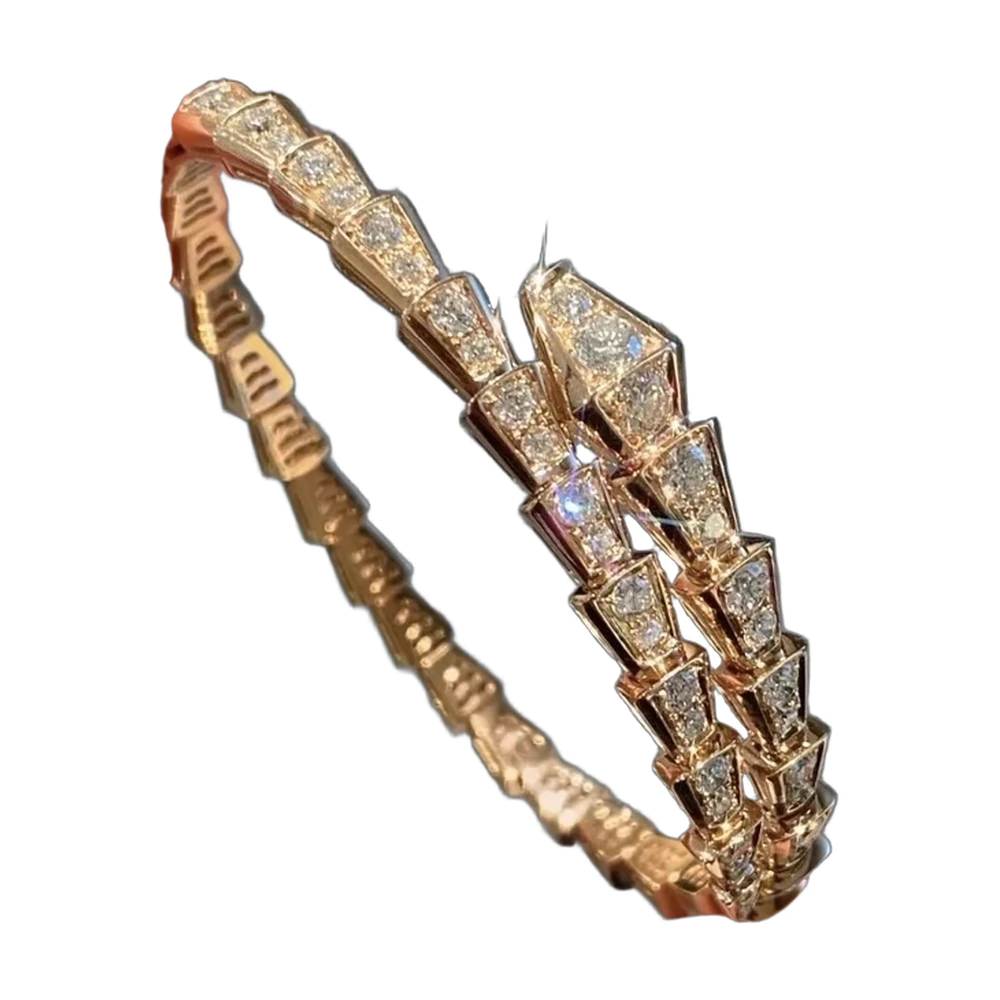 Bvlgari Serpenti Viper Two Coil Pave Bracelet