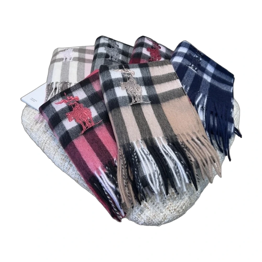 Burberry Check Cashmere Scarves Set