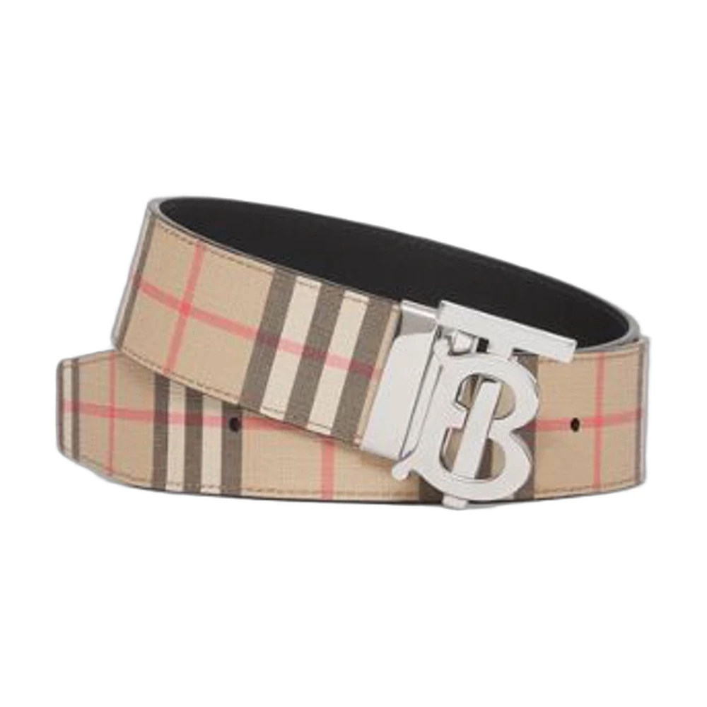 Burberry TB Monogram Reversible Belt — Vintage Check