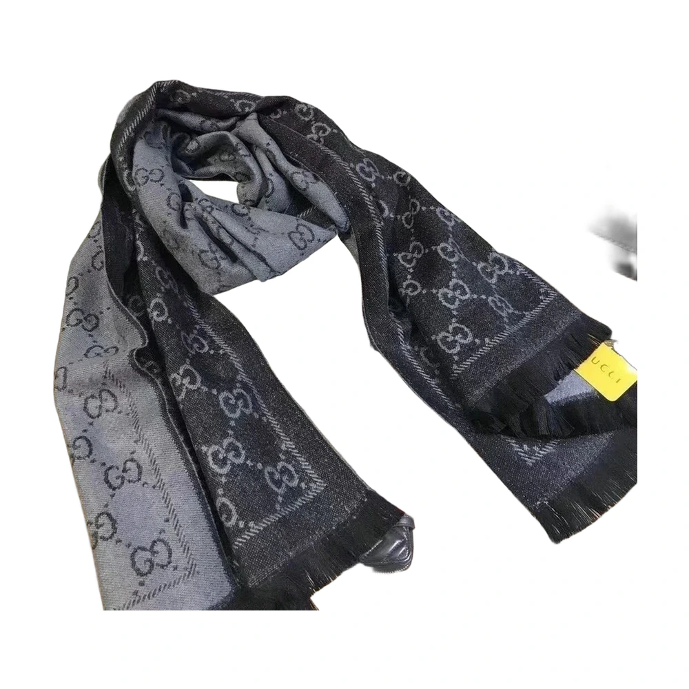 Gucci Gg Jacquard Wool Scarf