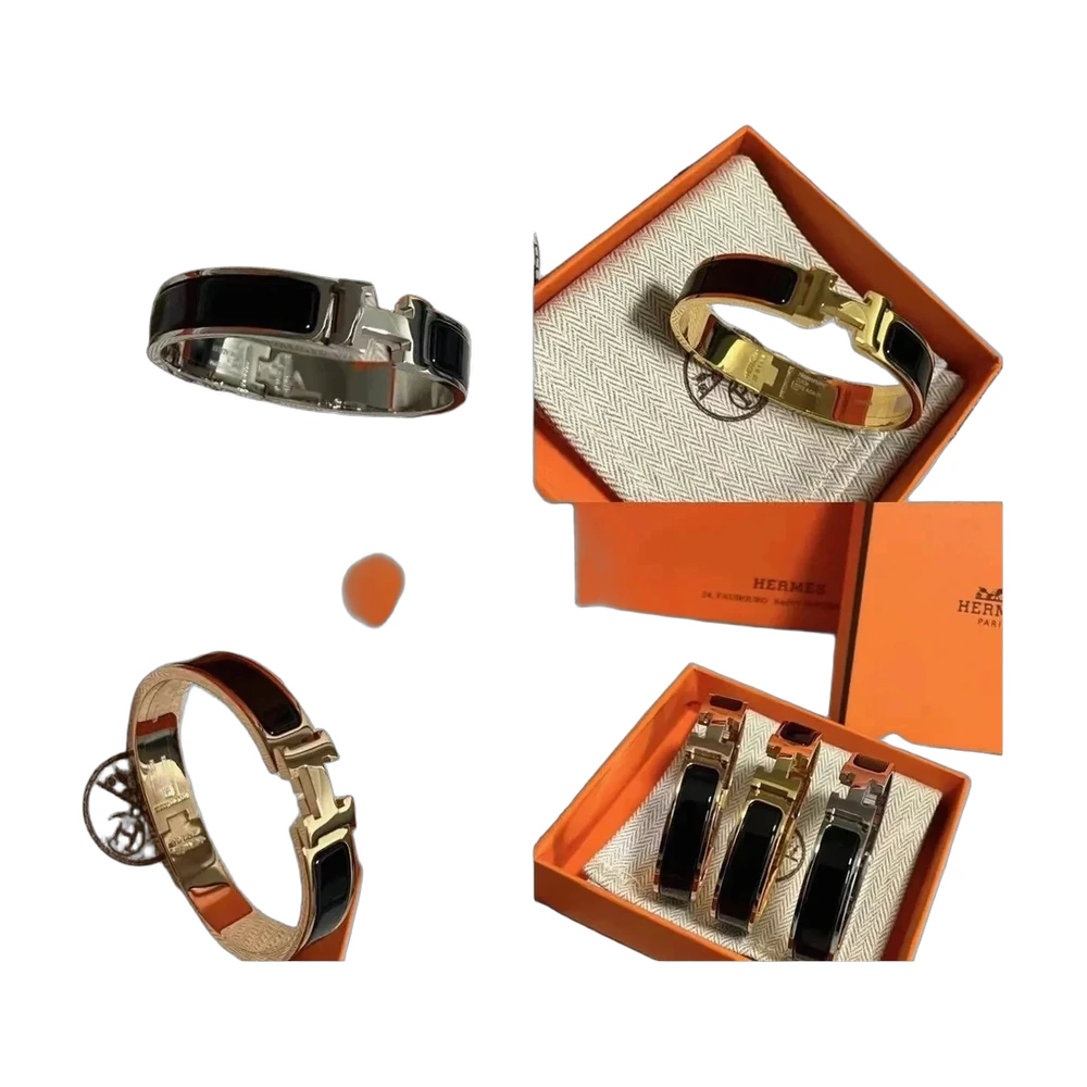 Hermès Clic H Bracelet Black with Mixed Hardware