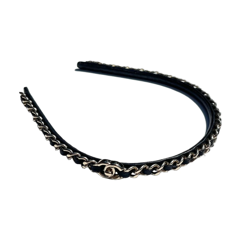 Chanel Leather Chain Headband