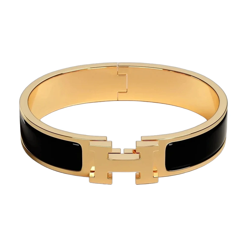 Hermès Clic H Bracelet Black Enamel