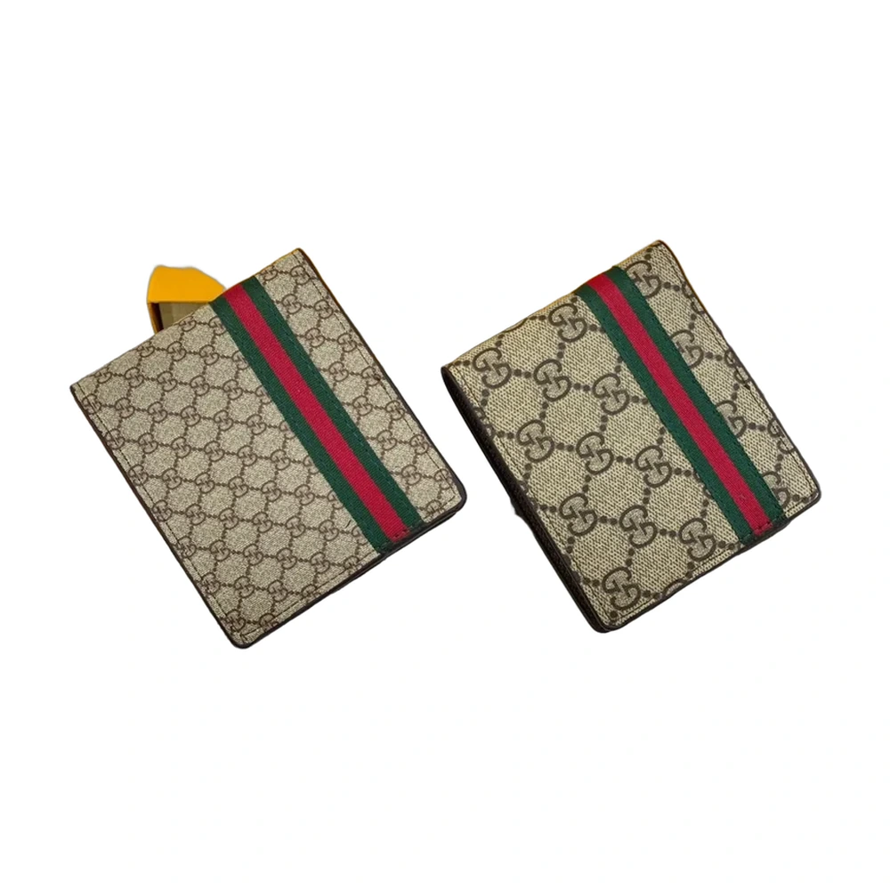 Gucci Gg Supreme Web Bifold Wallet