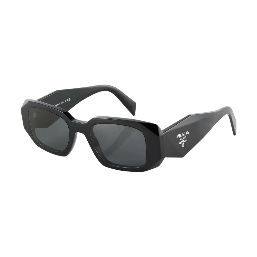 Prada Symbole Rectangular Sunglasses Black