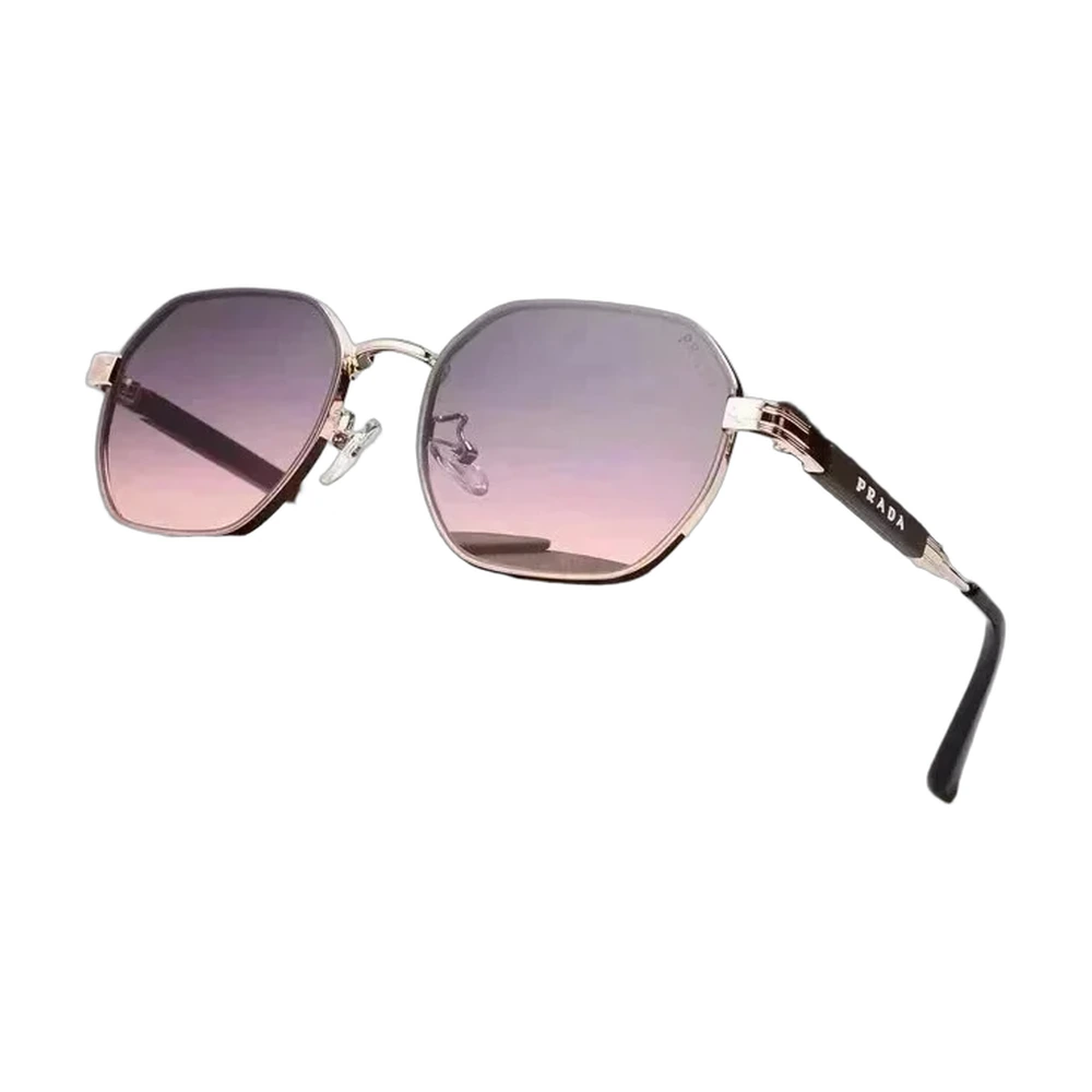 Prada Hexagonal Metal Sunglasses Pink Gradient