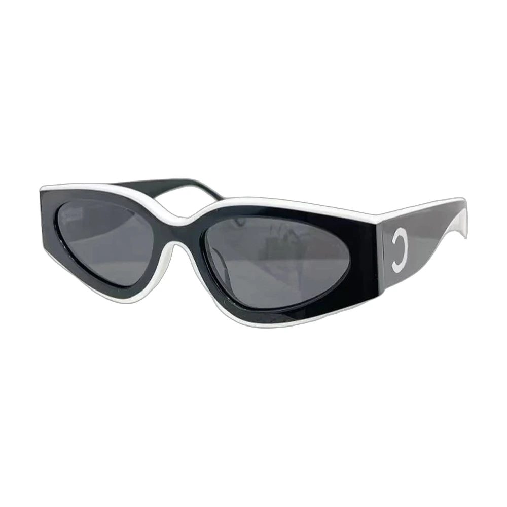 Celine Triomphe CH6056 Cat-Eye Sunglasses (Black/White)