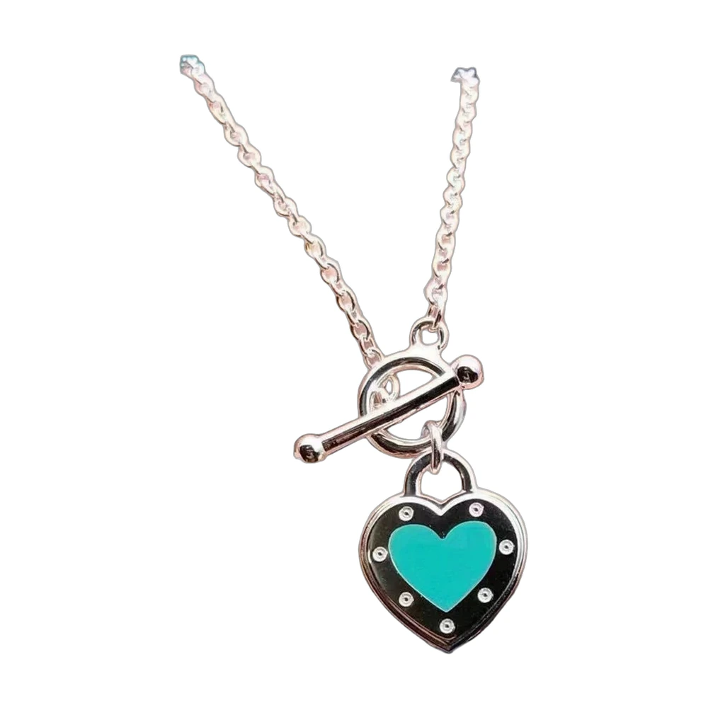 Tiffany & Co. Return to Tiffany Heart Tag Toggle Necklace Blue