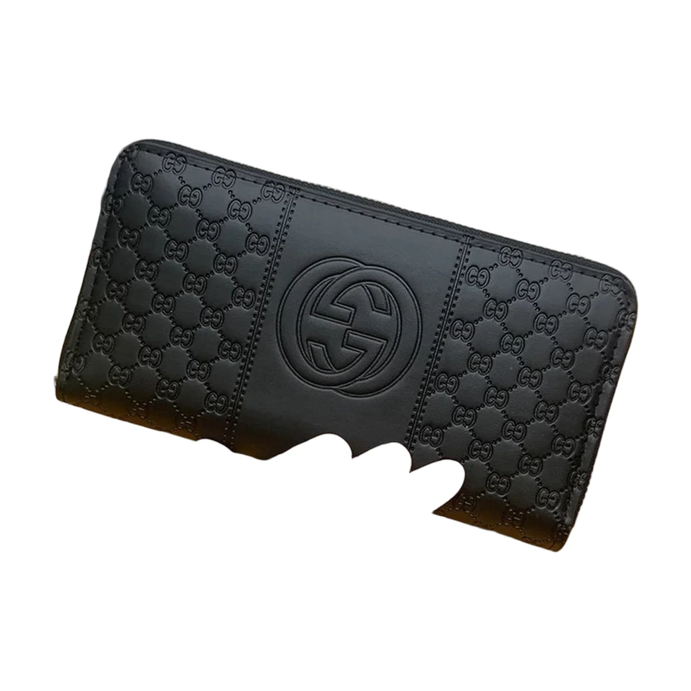 Gucci GG Embossed Zip-Around Long Wallet Black