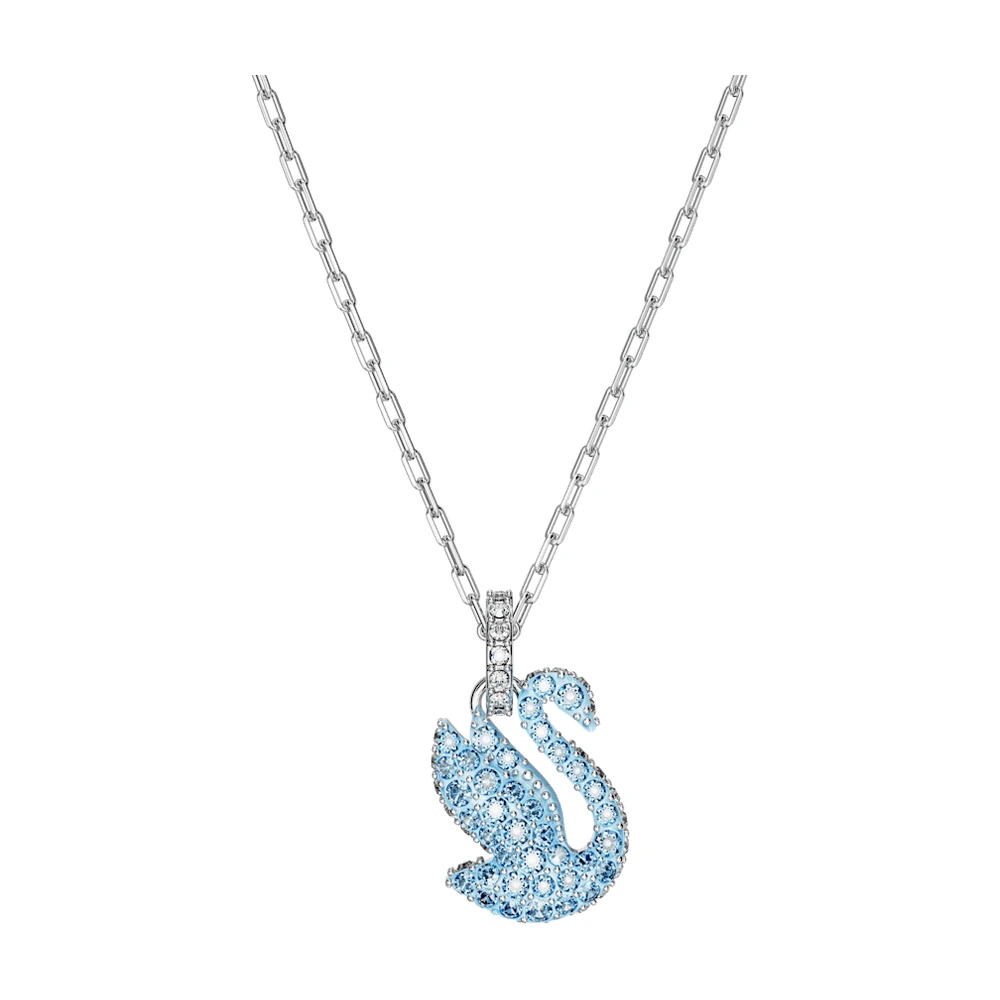 Swarovski Iconic Swan Pendant Necklace — Blue