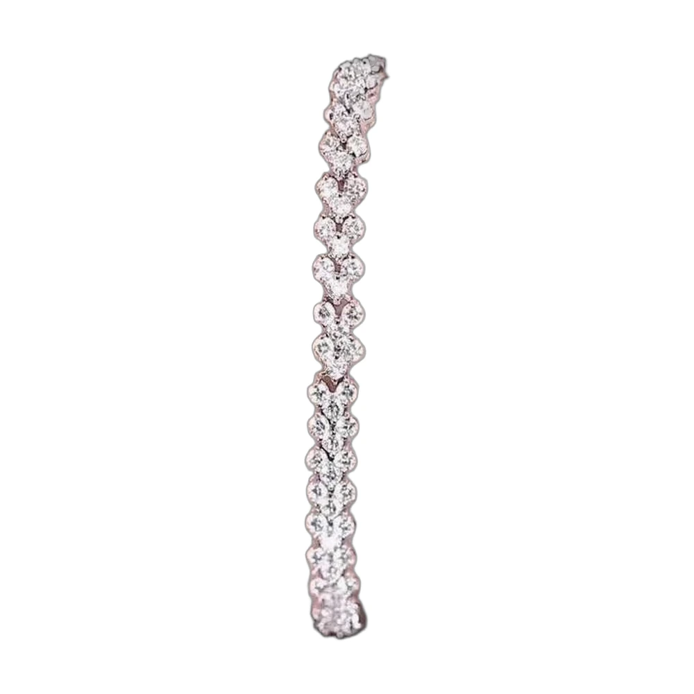 Swarovski Pavé Crystal Tennis Bracelet — Silver