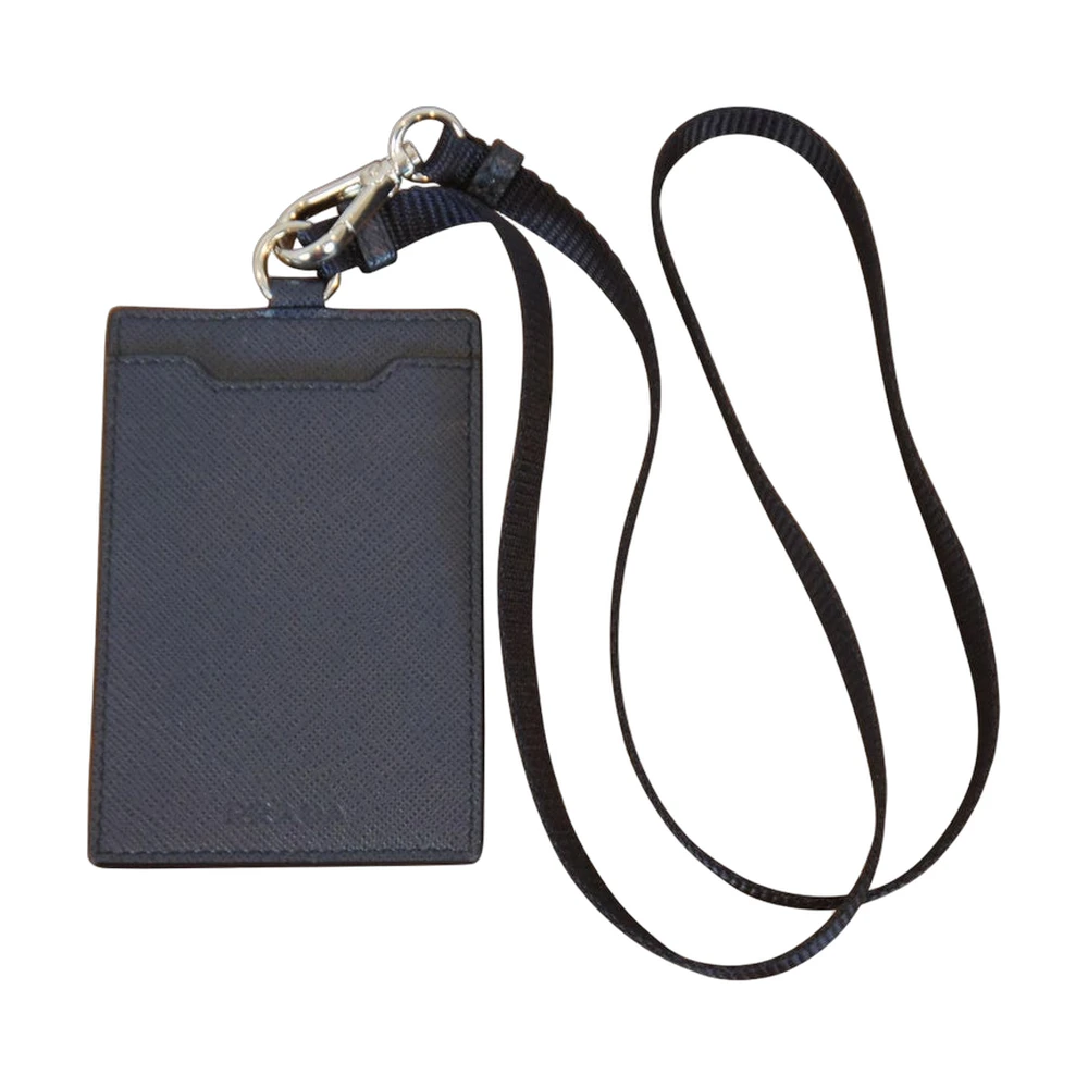 Prada Saffiano Lanyard Card Holder