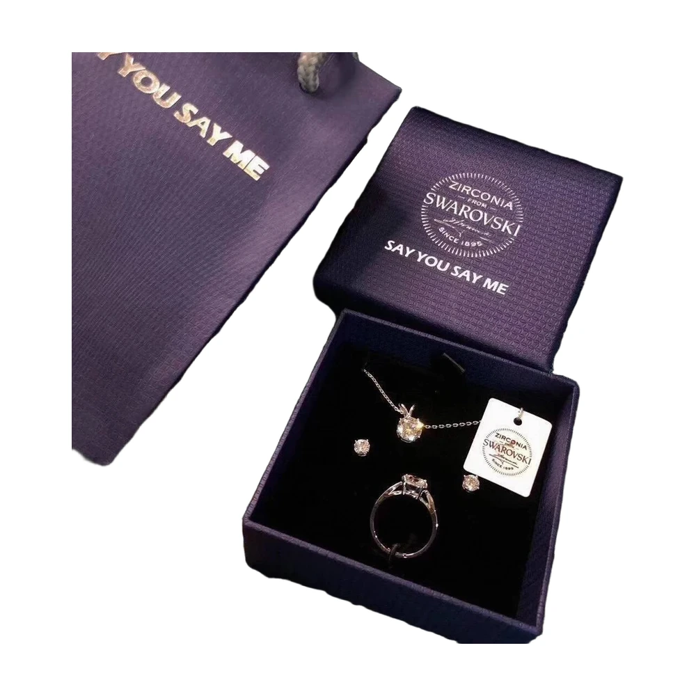 Swarovski Zirconia Necklace, Ring & Earrings Gift Set