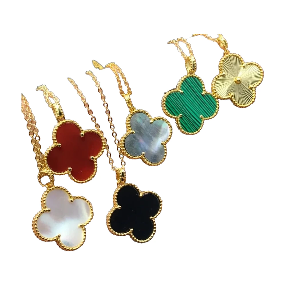 Van Cleef & Arpels Vintage Alhambra Pendant Necklace (Multi-Color)