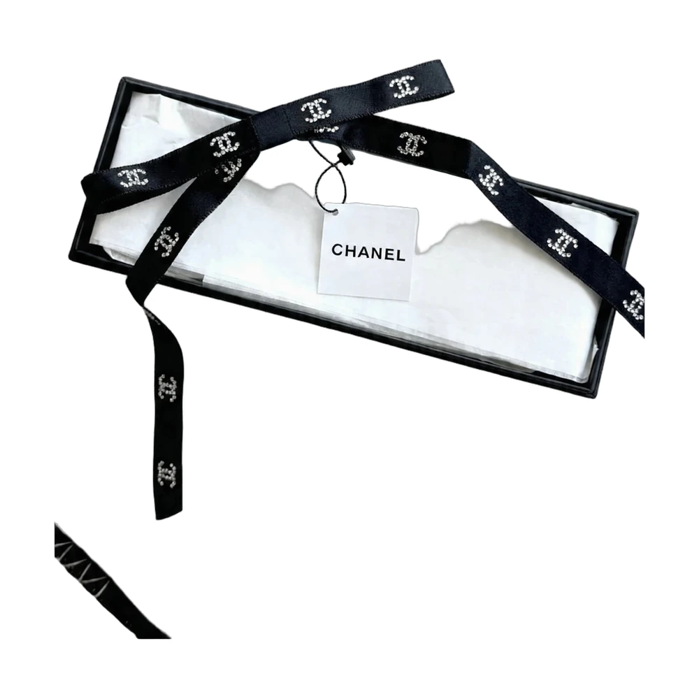 Chanel Logo Ribbon Bow Hair Clip