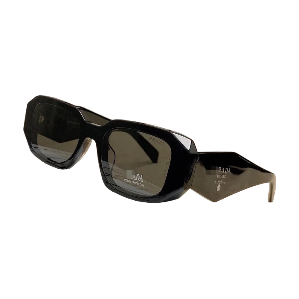Prada Symbole Rectangular Sunglasses Black
