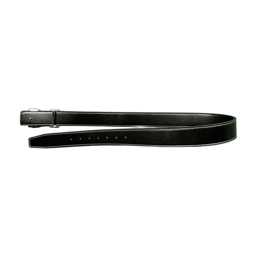 Hermès Black Leather Ratchet Belt Strap