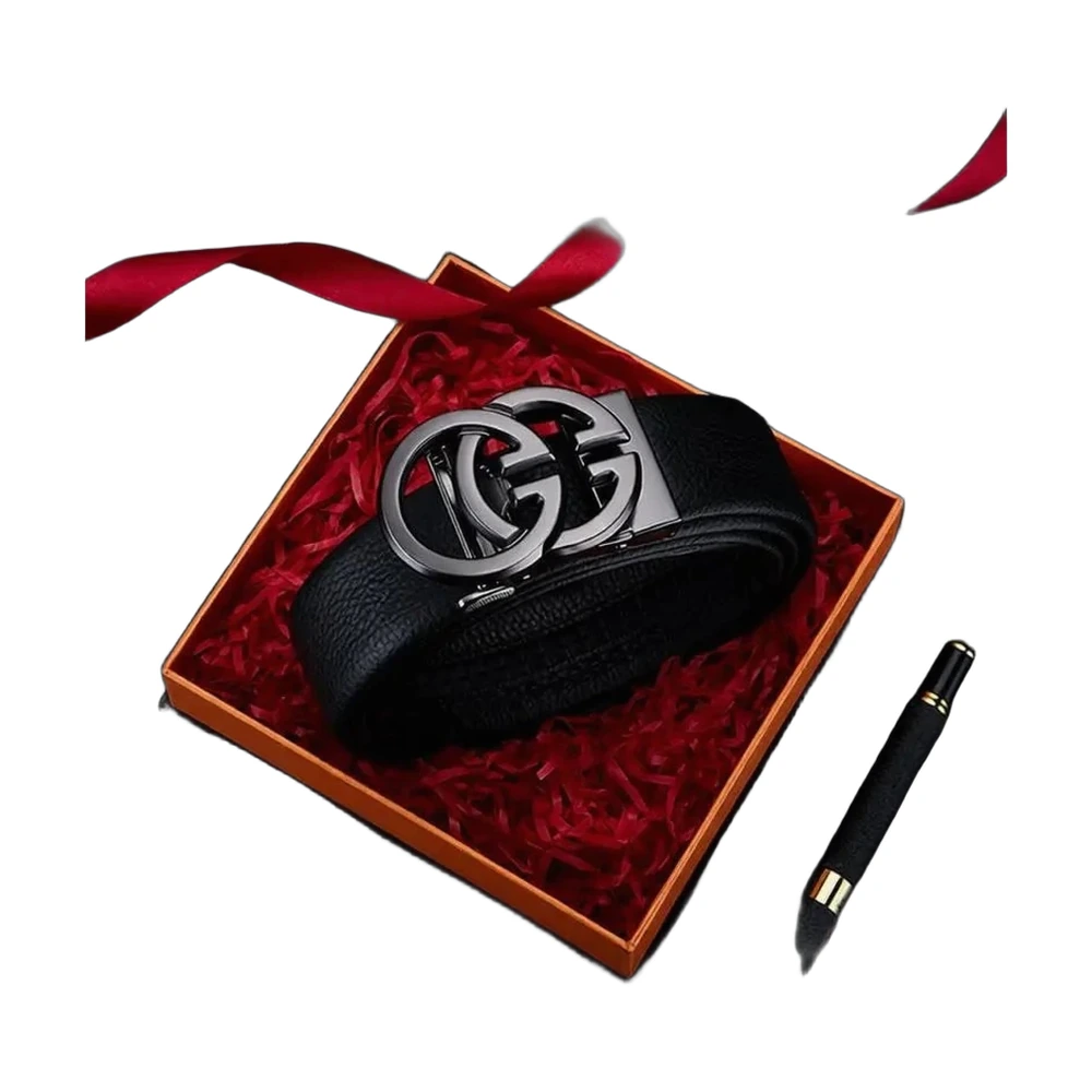 Gucci GG Marmont Double G Buckle Leather Belt