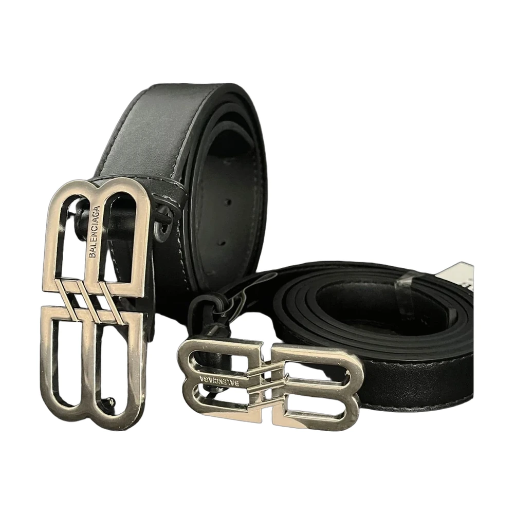 Balenciaga BB Double-B Leather Belt