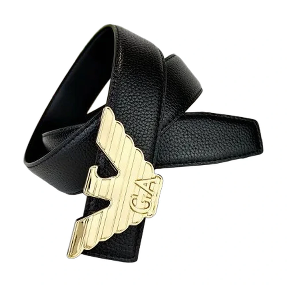 Emporio Armani Eagle Logo Leather Belt