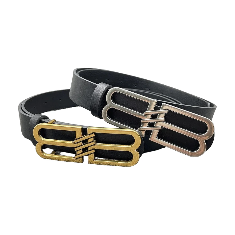 Balenciaga BB Buckle Leather Belt
