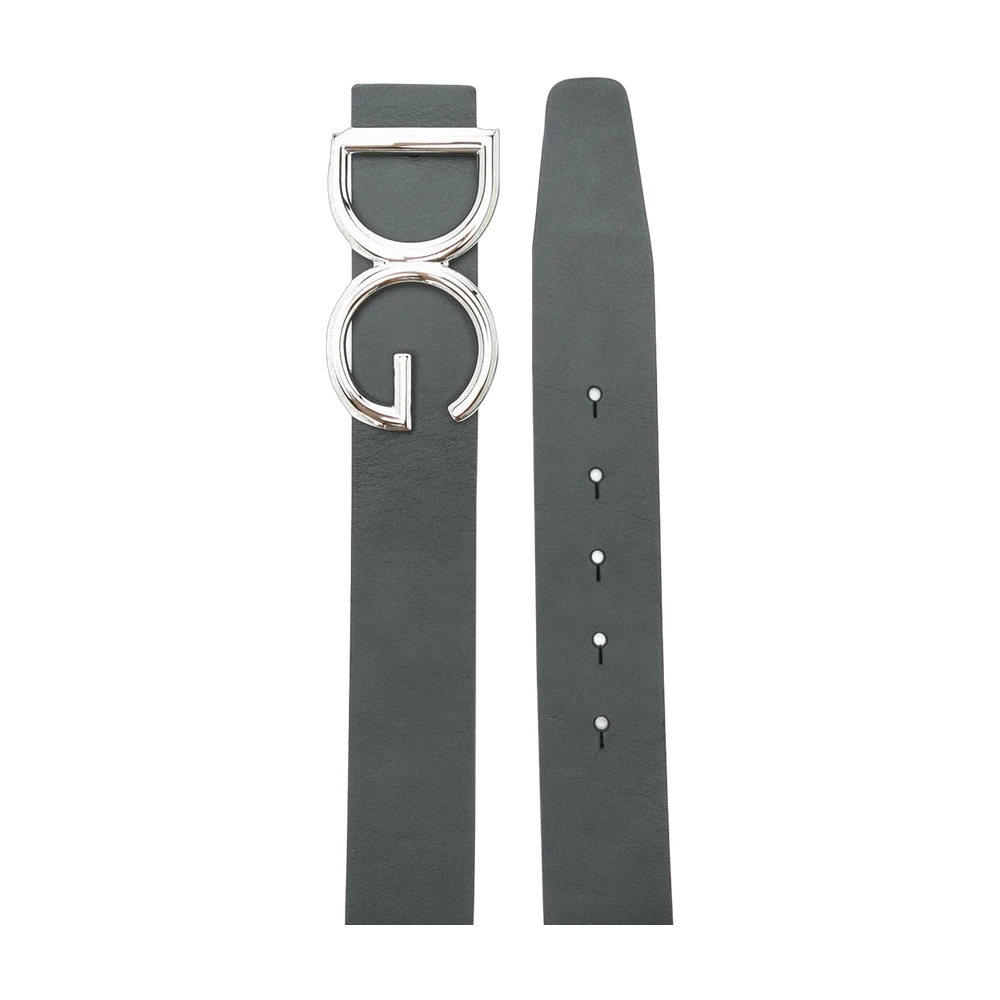 Dolce & Gabbana DG Logo Buckle Leather Belt
