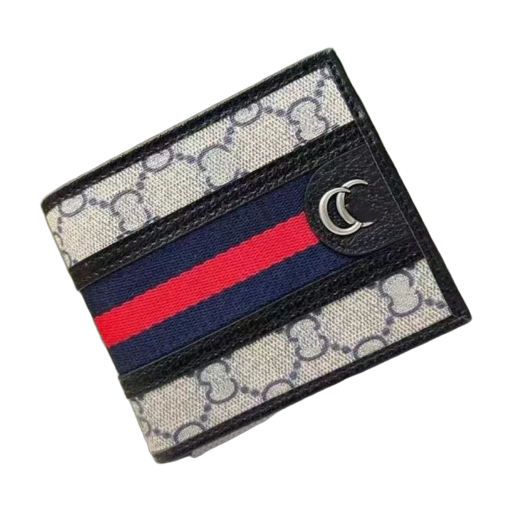 Gucci GG Supreme Web Stripe Bifold Wallet