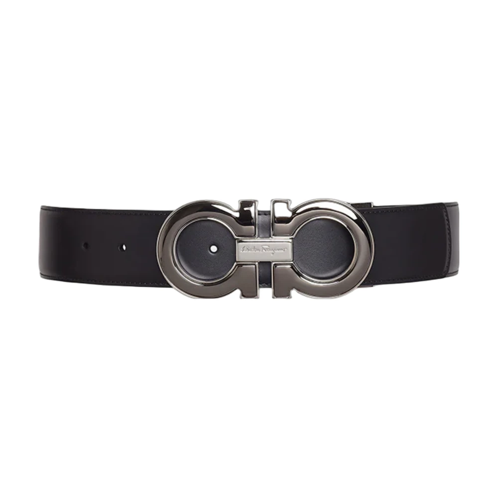 Salvatore Ferragamo Gancini Double-Sided Leather Belt