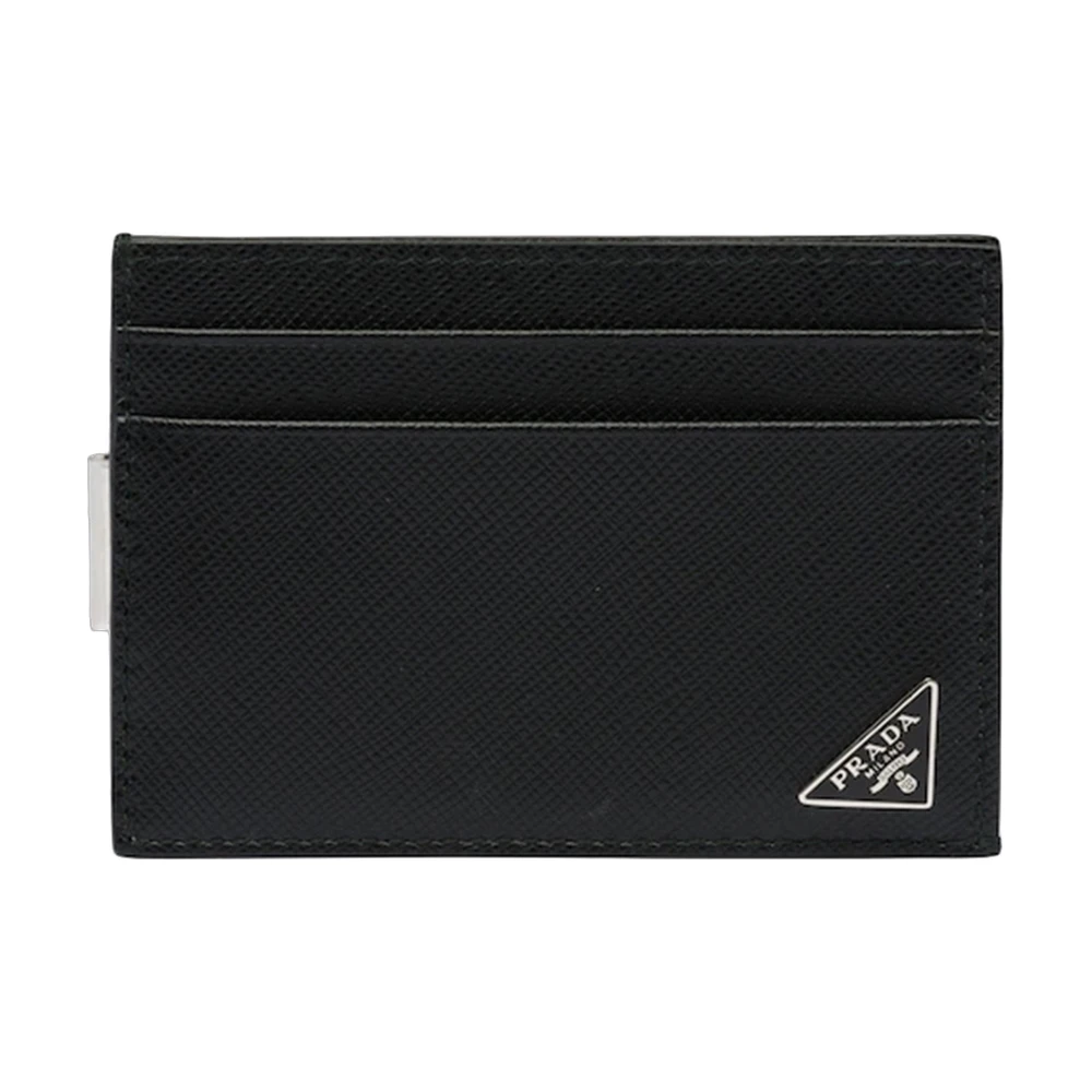 Prada Triangle Logo Lanyard Card Holder