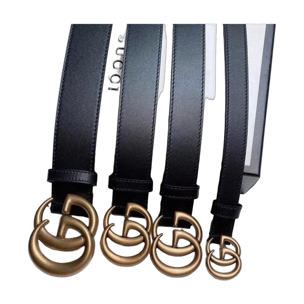 Gucci GG Marmont Double G Buckle Leather Belt