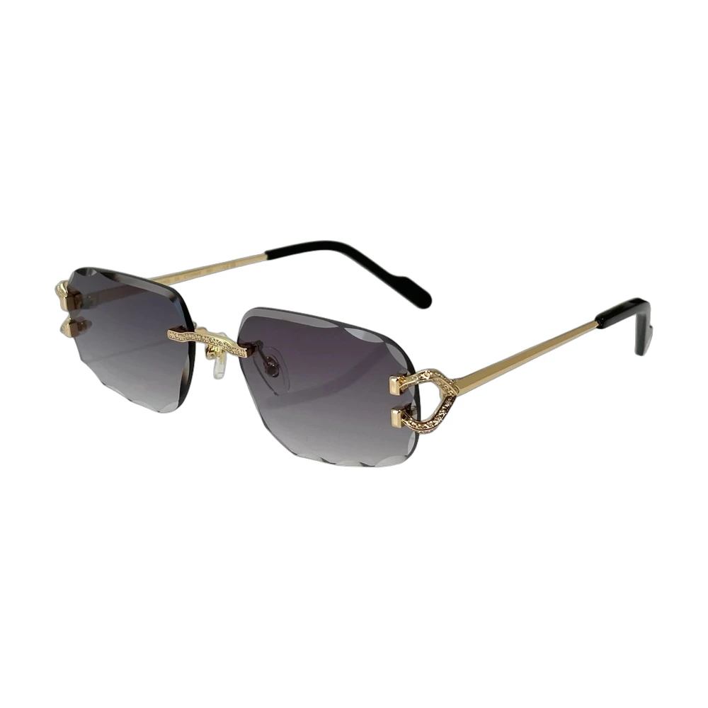 Cartier CT0588S Diamond C Rimless Sunglasses