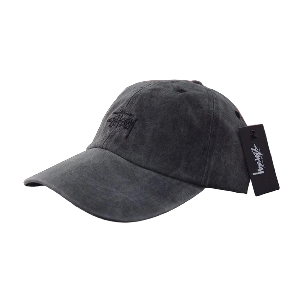 Stussy Washed Logo Baseball Cap Grey